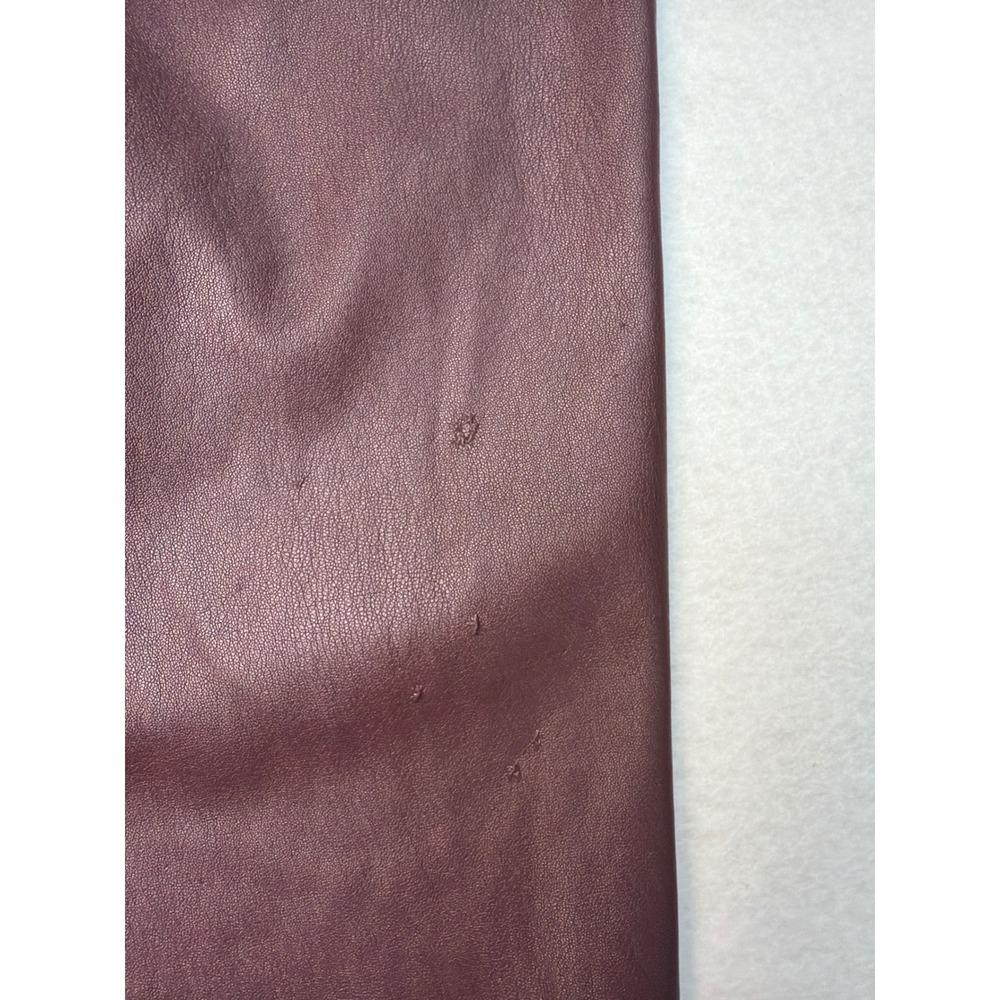 Marissa Webb Collective Burgundy Vegan Faux Leather Wide Leg Pants Size 0 - Picture 7 of 8